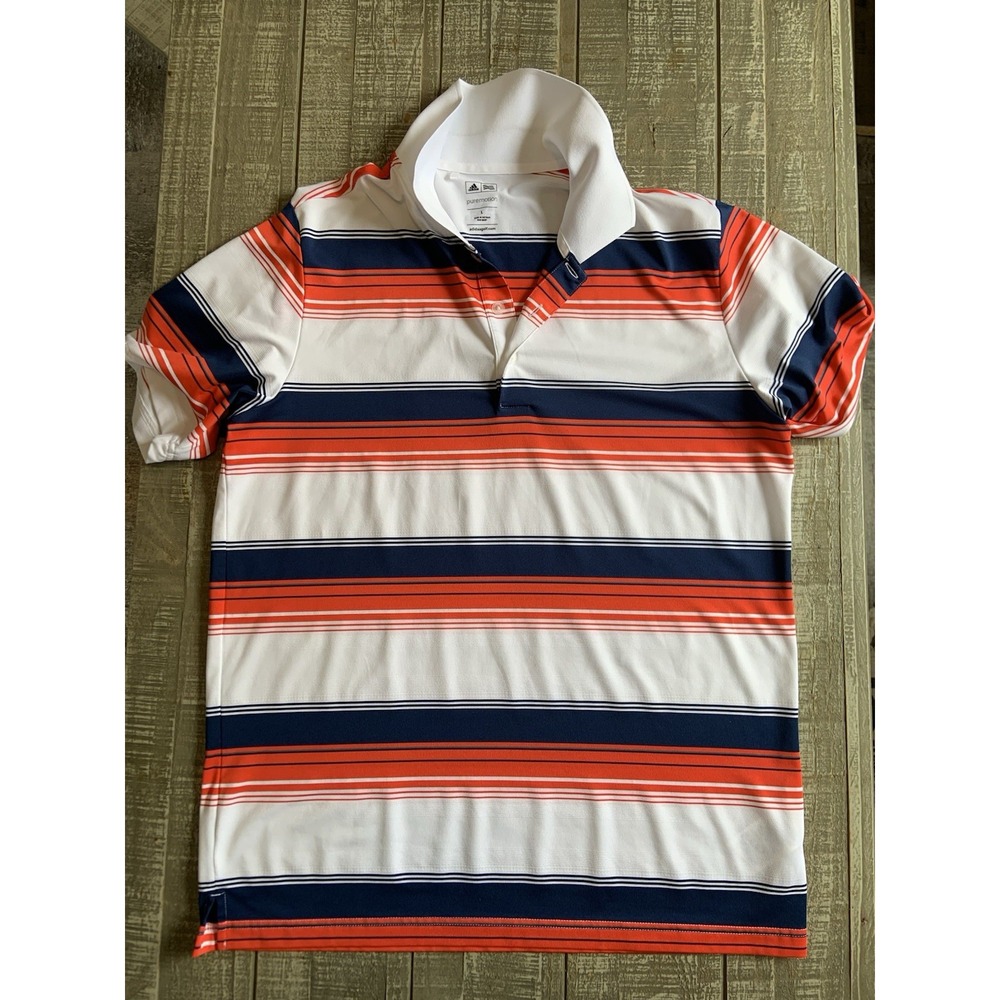 Adidas Golf‎ Polo Shirt Performance PureMotion Cool Max Short Sleeve Gray Large